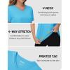 imageTACVASEN Workout Tops for Women UPF 50 Sun Protection VNeck T Shirts Short Sleeve Quick Dry Athletic Running ShirtsIce Blue