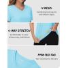 imageTACVASEN Workout Tops for Women UPF 50 Sun Protection VNeck T Shirts Short Sleeve Quick Dry Athletic Running ShirtsLake Blue