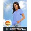 imageTACVASEN Workout Tops for Women UPF 50 Sun Protection VNeck T Shirts Short Sleeve Quick Dry Athletic Running ShirtsLight Blue
