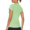 imageTACVASEN Workout Tops for Women UPF 50 Sun Protection VNeck T Shirts Short Sleeve Quick Dry Athletic Running ShirtsLight Green