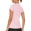 imageTACVASEN Workout Tops for Women UPF 50 Sun Protection VNeck T Shirts Short Sleeve Quick Dry Athletic Running ShirtsLight Pink