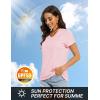 imageTACVASEN Workout Tops for Women UPF 50 Sun Protection VNeck T Shirts Short Sleeve Quick Dry Athletic Running ShirtsLight Pink