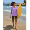 imageTACVASEN Workout Tops for Women UPF 50 Sun Protection VNeck T Shirts Short Sleeve Quick Dry Athletic Running ShirtsLight Purple