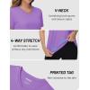 imageTACVASEN Workout Tops for Women UPF 50 Sun Protection VNeck T Shirts Short Sleeve Quick Dry Athletic Running ShirtsLight Purple