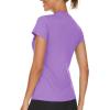 imageTACVASEN Workout Tops for Women UPF 50 Sun Protection VNeck T Shirts Short Sleeve Quick Dry Athletic Running ShirtsLight Purple