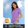 imageTACVASEN Workout Tops for Women UPF 50 Sun Protection VNeck T Shirts Short Sleeve Quick Dry Athletic Running ShirtsLight Purple