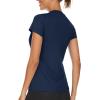 imageTACVASEN Workout Tops for Women UPF 50 Sun Protection VNeck T Shirts Short Sleeve Quick Dry Athletic Running ShirtsNavy
