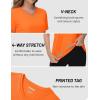 imageTACVASEN Workout Tops for Women UPF 50 Sun Protection VNeck T Shirts Short Sleeve Quick Dry Athletic Running ShirtsOrange