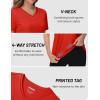 imageTACVASEN Workout Tops for Women UPF 50 Sun Protection VNeck T Shirts Short Sleeve Quick Dry Athletic Running ShirtsTomato Red