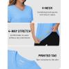 imageTACVASEN Workout Tops for Women UPF 50 Sun Protection VNeck T Shirts Short Sleeve Quick Dry Athletic Running ShirtsWaterfall Blue