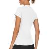 imageTACVASEN Workout Tops for Women UPF 50 Sun Protection VNeck T Shirts Short Sleeve Quick Dry Athletic Running ShirtsWhite