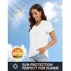 imageTACVASEN Workout Tops for Women UPF 50 Sun Protection VNeck T Shirts Short Sleeve Quick Dry Athletic Running ShirtsWhite