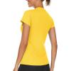 imageTACVASEN Workout Tops for Women UPF 50 Sun Protection VNeck T Shirts Short Sleeve Quick Dry Athletic Running ShirtsYellow