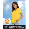 imageTACVASEN Workout Tops for Women UPF 50 Sun Protection VNeck T Shirts Short Sleeve Quick Dry Athletic Running ShirtsYellow