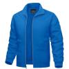 imageTACVASEN Mens Bomber Jacket Lightweight Casual Windproof Running Spring Windbreaker Sportswear OuterwearBlue Green