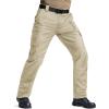 imageTACVASEN Mens Cargo Work Pants Hiking Tactical Waterproof Ripstop Breathable Stretch Pants with 8 PocketsNo BeltLkhaki