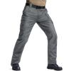 imageTACVASEN Mens Cargo Work Pants Hiking Tactical Waterproof Ripstop Breathable Stretch Pants with 8 PocketsNo BeltMgrey