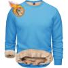 imageTACVASEN Mens Crewneck Sweatshirt Warm Sherpa Lined Thermal Sweatshirts Heavyweight Long Sleeve Winter Fleece Pullover ShirtSky Blue