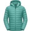 imageTACVASEN Mens Lightweight Puffer Jacket with Hood Water Resistant Windproof Insulated Jacket Quilted Lined Winter CoatsGrey Green
