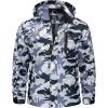 imageTACVASEN Mens Rain Jacket Lightweight Windbreaker with Hooded Water Resistant Outdoor Raincoat for Hiking Travel CampingColor Grey