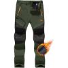 imageTACVASEN Mens Snow Ski Pants Fleece Lined Winter Pants for Men Water Resistant Thermal Snowboard Hiking Hunting WorkArmy Green