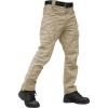 imageTACVASEN Mens Tactical Pants 9 Pockets Cargo Hiking Pants Lightweight Work Pants for Men Construction Water ResistantLight Khaki