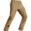 imageTACVASEN Mens Winter Hiking Pants Fleece Lined Waterproof Softshell Snow Ski Insulated Work Cargo Pants with 6 Zip PocketsSand