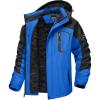 imageTACVASEN Mens Winter Skiing Jackets Water Resistant Fleece Coats Insulated Thermal Snowboard Jacket Parka Raincoat with Hood