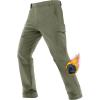 imageTACVASEN Mens Winter Tactical Pants Fleece Lined Cargo Hiking Pants Stretch Water Resistant Outdoor Softshell PantsArmygreen