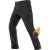 imageTACVASEN Mens Winter Tactical Pants Fleece Lined Cargo Hiking Pants Stretch Water Resistant Outdoor Softshell PantsBlack
