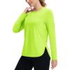 imageTACVASEN Womens UPF 80 UV Shirts Long Sleeve Workout Sun Shirt Outdoor Gym Hiking Tops Breathable LightweightFl Green