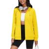 imageTACVASEN Womens Zip Up Hoodies Lightweight French Terry FullZip Hooded Sweatshirt With PocketsYellow