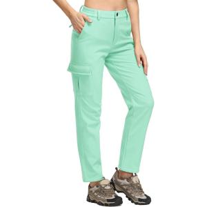 imageTACVASEN Hiking Pants for Women Water Resistant Snowboard Ski Pants with 5 Pockets Lake Blue M