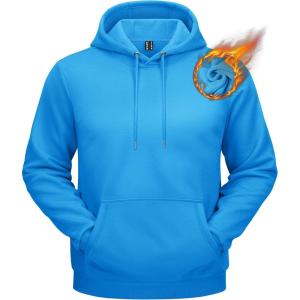 imageTACVASEN Mens Athletic Hoodies Fleece Lined Sweatshirt Pullover Soft Casual Hooded Sweatshirt with PocketIce Blue