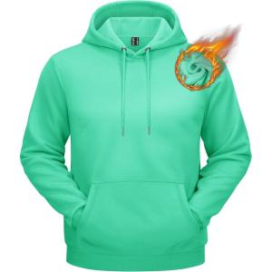 imageTACVASEN Mens Athletic Hoodies Fleece Lined Sweatshirt Pullover Soft Casual Hooded Sweatshirt with PocketMgreen