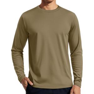 imageTACVASEN Mens Long Sleeve UPF 80 Shirts Sun Protection UV SPF Shirts Rash Guard Fishing Running Quick Dry LightweightDull Cyan