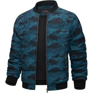 imageTACVASEN Puffer Jacket Men Quilted Mens Lightweight Jackets WaterResistant Warm Padded Comfortable for WinterDark Blue