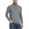 imageTACVASEN Mens 14 Zip Shirts Long Sleeves Lightweight Sun Protection UPF 50 Tops Running Workout GolfAdark Grey
