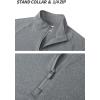 imageTACVASEN Mens 14 Zip Shirts Long Sleeves Lightweight Sun Protection UPF 50 Tops Running Workout GolfAdark Grey