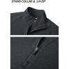 imageTACVASEN Mens 14 Zip Shirts Long Sleeves Lightweight Sun Protection UPF 50 Tops Running Workout GolfBlack