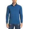 imageTACVASEN Mens 14 Zip Shirts Long Sleeves Lightweight Sun Protection UPF 50 Tops Running Workout GolfBlue