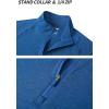 imageTACVASEN Mens 14 Zip Shirts Long Sleeves Lightweight Sun Protection UPF 50 Tops Running Workout GolfBlue