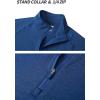 imageTACVASEN Mens 14 Zip Shirts Long Sleeves Lightweight Sun Protection UPF 50 Tops Running Workout GolfDark Blue