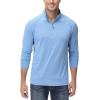 imageTACVASEN Mens 14 Zip Shirts Long Sleeves Lightweight Sun Protection UPF 50 Tops Running Workout GolfLight Blue