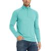 imageTACVASEN Mens 14 Zip Shirts Long Sleeves Lightweight Sun Protection UPF 50 Tops Running Workout GolfLight Green