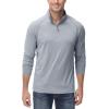 imageTACVASEN Mens 14 Zip Shirts Long Sleeves Lightweight Sun Protection UPF 50 Tops Running Workout GolfLight Grey