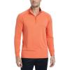 imageTACVASEN Mens 14 Zip Shirts Long Sleeves Lightweight Sun Protection UPF 50 Tops Running Workout GolfOrange