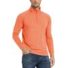 imageTACVASEN Mens 14 Zip Shirts Long Sleeves Lightweight Sun Protection UPF 50 Tops Running Workout GolfOrange