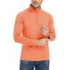 imageTACVASEN Mens 14 Zip Shirts Long Sleeves Lightweight Sun Protection UPF 50 Tops Running Workout GolfOrange