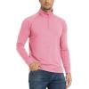 imageTACVASEN Mens 14 Zip Shirts Long Sleeves Lightweight Sun Protection UPF 50 Tops Running Workout GolfPink